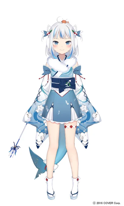 お正月GURAのデザインしました💙🎍🦈
#HoloENKimonoRelay 