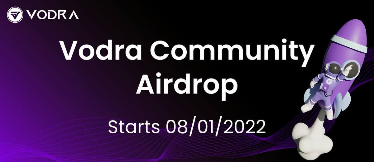 sisingakak's tweet photo. 🎯 New Vodra Airdrop
🎁 Reward : 266.19 VDR ~$3
(for 1000 random participants) 
🍭 Market: Coinmarketcap

🏁 Join Airdrop : https://t.co/0IjLhBYHAo

🎯 Complete All Task
 - Submit your details
 - Enter MATIC/BSC Address TrustWallet
 -Done✅

#Airdrop #AirdropGratis https://t.co/ObPNjo75Wa