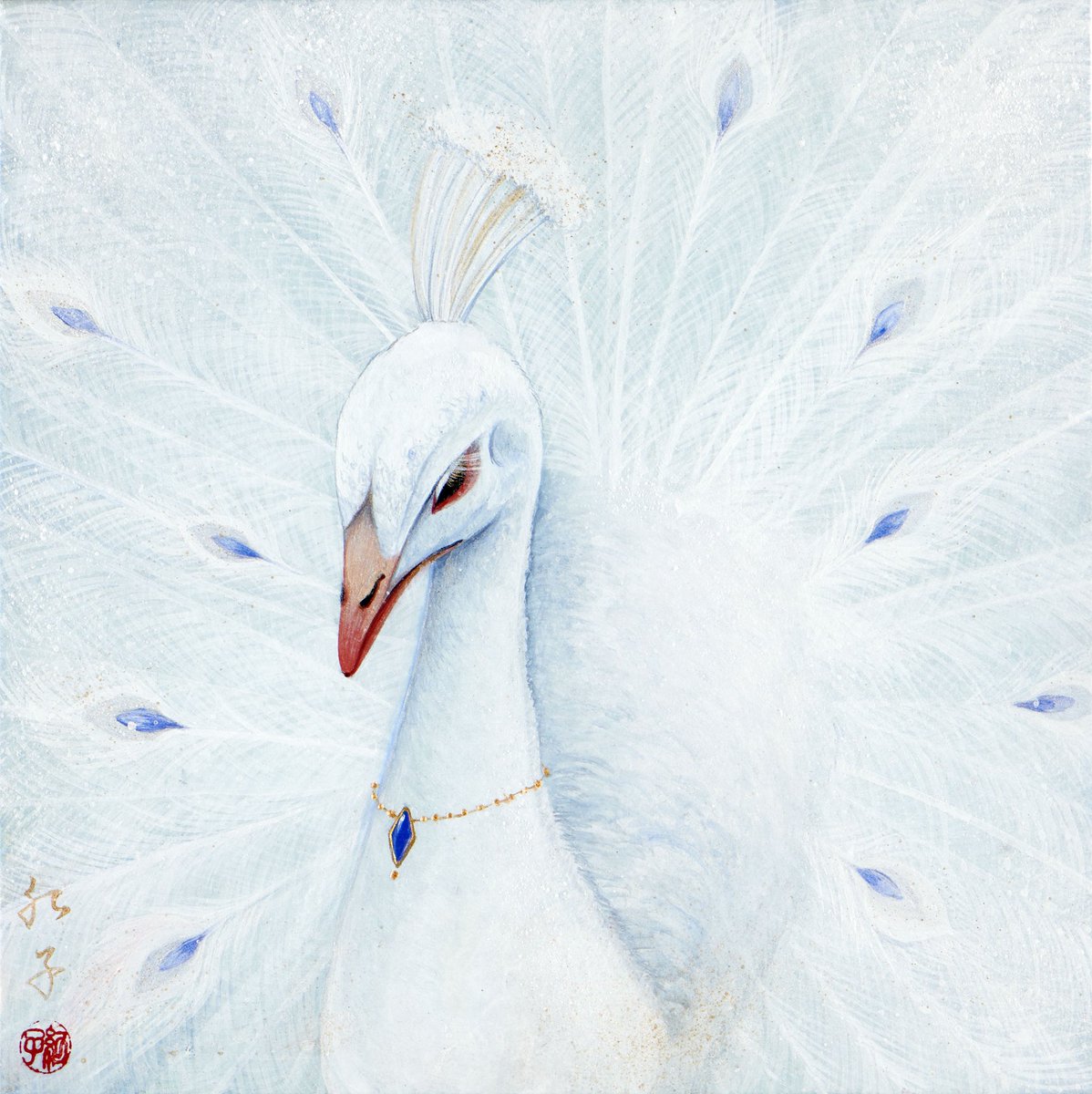 「浦和伊勢丹の個展からもう四年。。?とかなりびっくりした朝👀
懐かしいのでその時」|丁子紅子　〜Choji Beniko〜のイラスト