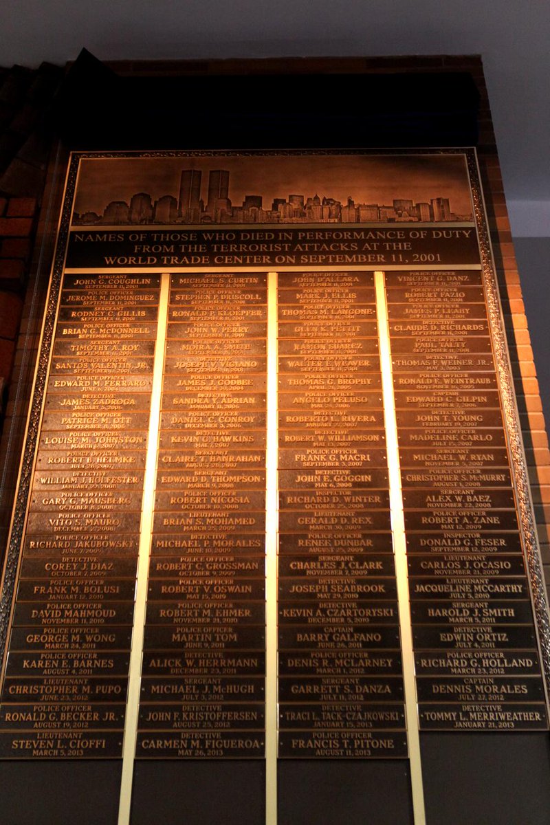 BigApplePhoenix's tweet photo. @JoeBorelliNYC @ManhattanDA The brass plaques bolted to the walls in the Hall of Heroes at One Police Plaza contain the names of countless cops who were murdered trying to arrest people for offenses that are now being blown off by DA Bragg's #BreakingWindows policies. https://t.co/FSDho1XyTM