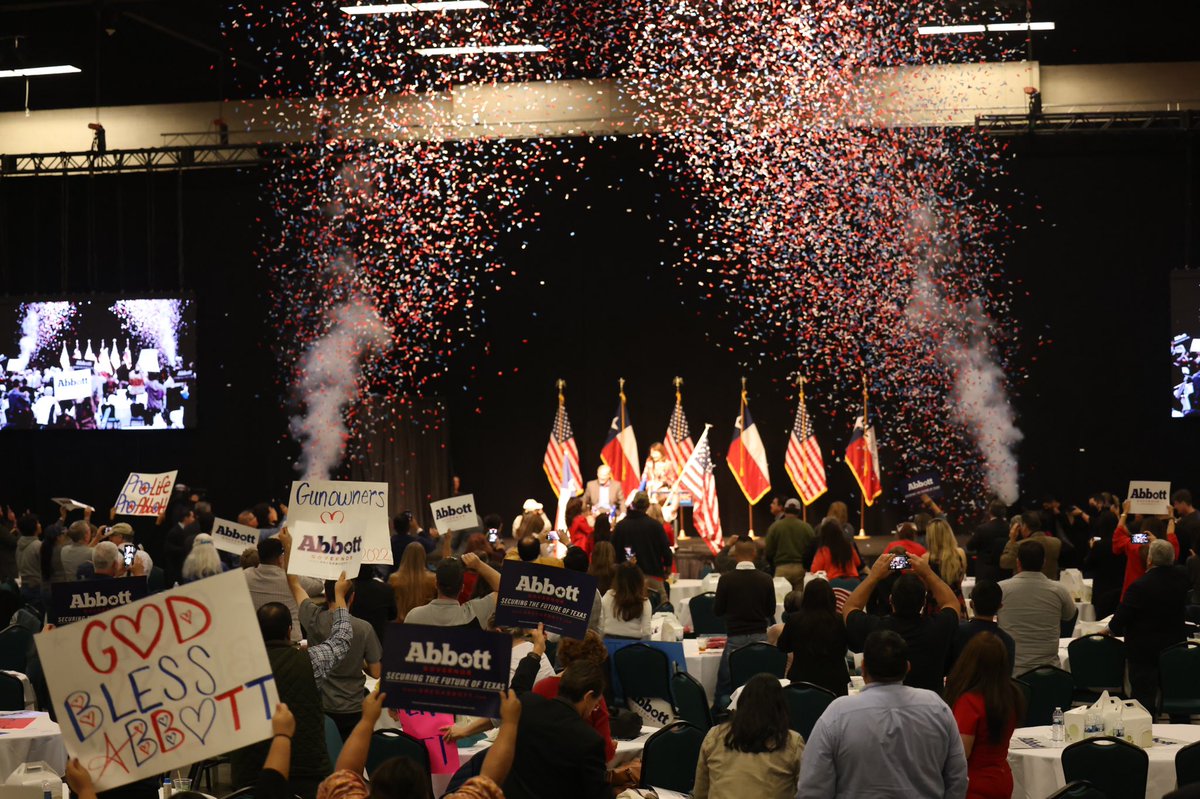 GregAbbott_TX's tweet photo. Proud to officially announce I’m running for re-election to continue serving as Governor of the Lone Star State.

Together, we will secure the future of Texas.

Thank you, Hidalgo County! https://t.co/1puRqdnHE3