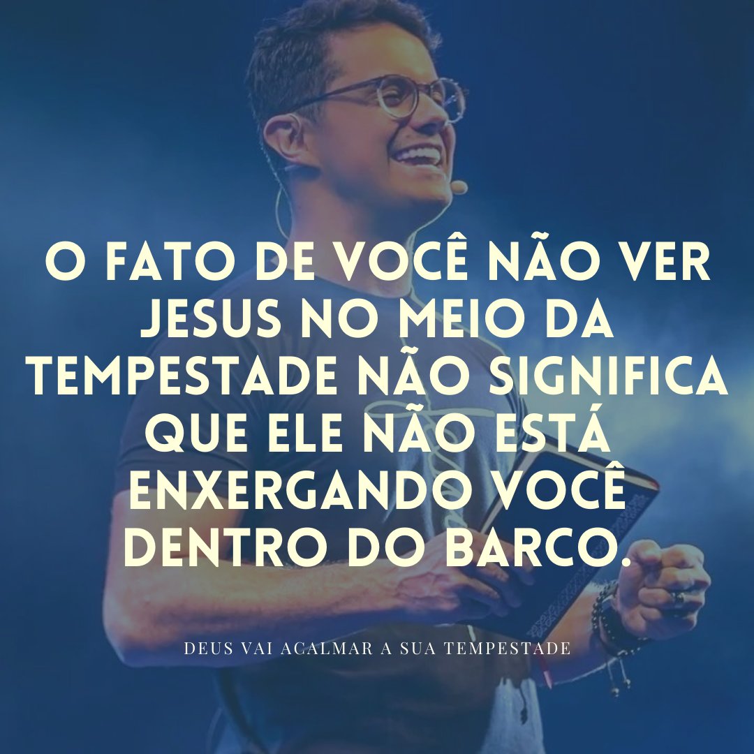 A tempestade te tira a esperança, mas se você não desistir a tempestade é que vai desistir de você.