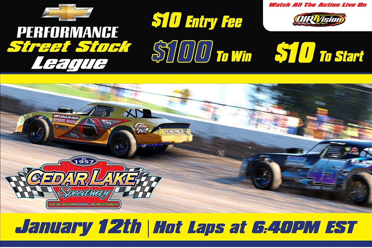 DIRTcarRacing's tweet photo. Season's end is nearing... better get in on this Street Stock challenge! #DIRTeSports
REGISTER π https://t.co/GYqHd6ADws
Default fixed setup. iRatings 5500 and under only. Broadcasted live on @dirtvision! https://t.co/nvoKhPMwxr