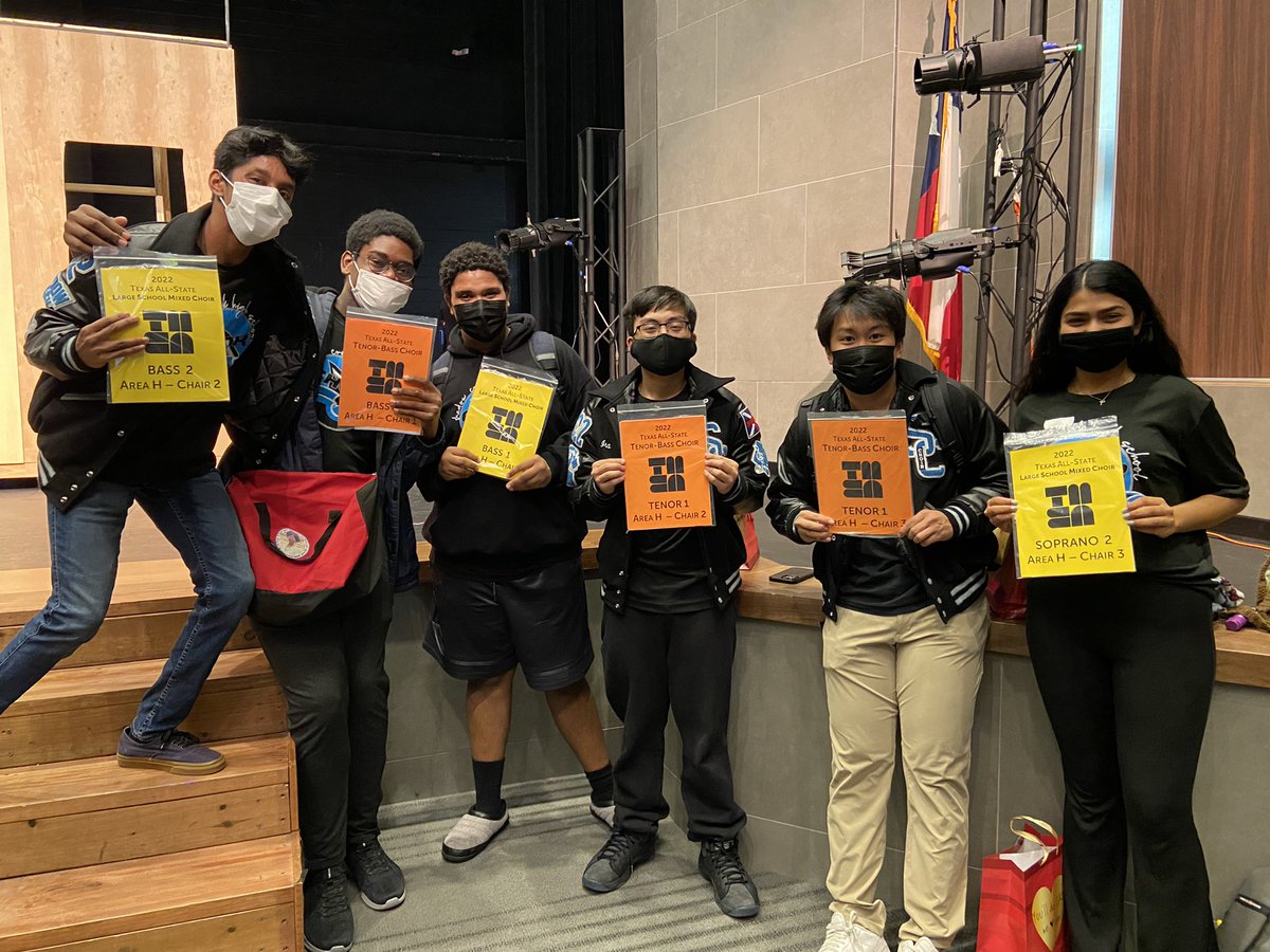 SCsharkchoir's tweet photo. CONGRATULATIONS to our six Texas All State Choir members! Nicholas Mathew, Ugo Obudulu, Brooklyn McDonald, Ira Navarro, Zen Bollos, &amp; Daniella Jacob, we are PROUD of you! San Antonio, here we come! https://t.co/xnX8T3XJb7