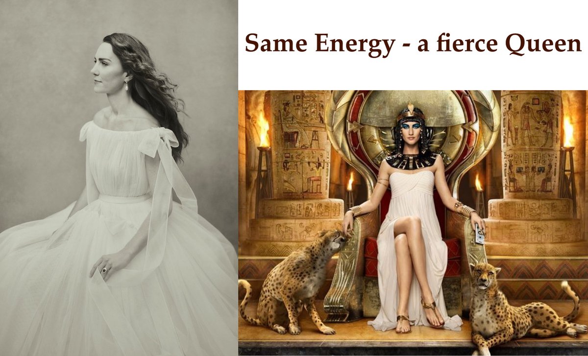 storiesbyjemay's tweet photo. Same energy - Fierce Queen

#CatherineAt40 #KateAt40 
#FierceQueen
#HRHCatherineDuchessofCambridge
#Cleopatra https://t.co/KtBJHlAZfD