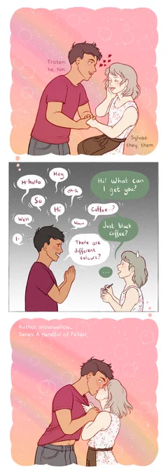  A Handful of  6 Asking out p.1A Handful of Petals can be found on Tapas and Webtoon and is a slice-of-life series revolving around a forest spirit and their boyfriend. 
