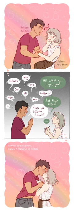 Series: A Handful of Petals
Episode: 6 Asking out p.1

A Handful of Petals can be found on Tapas and Webtoon and is a slice-of-life series revolving around a forest spirit and their boyfriend. 