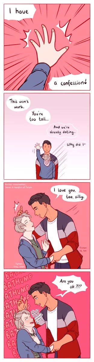 Series: A Handful of Petals
Episode: 12 Kabedon

A Handful of Petals can be found on Tapas and Webtoon and is a slice-of-life series revolving around a forest spirit and their boyfriend.