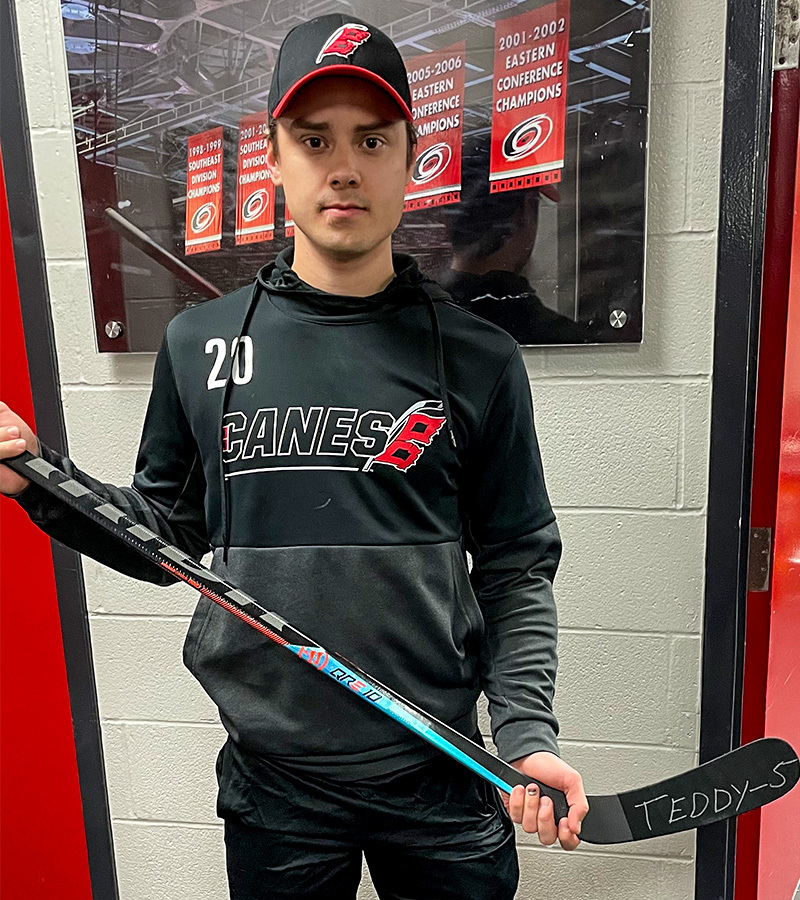 Canes's tweet image. Our hearts are with Teddy&apos;s family, teammates, and friends.

#sticksoutforTeddy