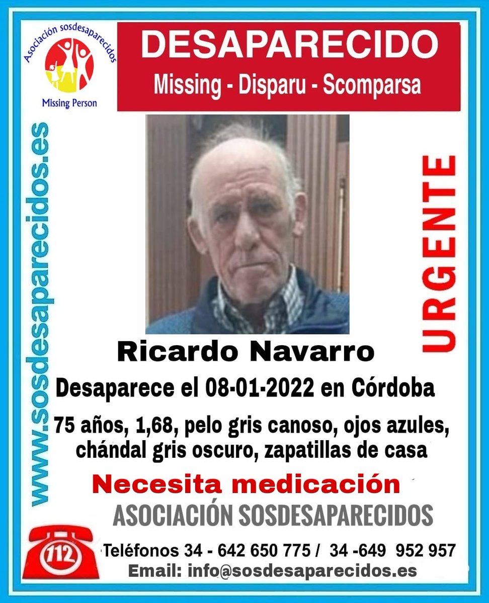 asoprotecor's tweet photo. ALERTA DESAPARECIDO 
NECESITA MEDICACION https://t.co/o51Va1pAMB