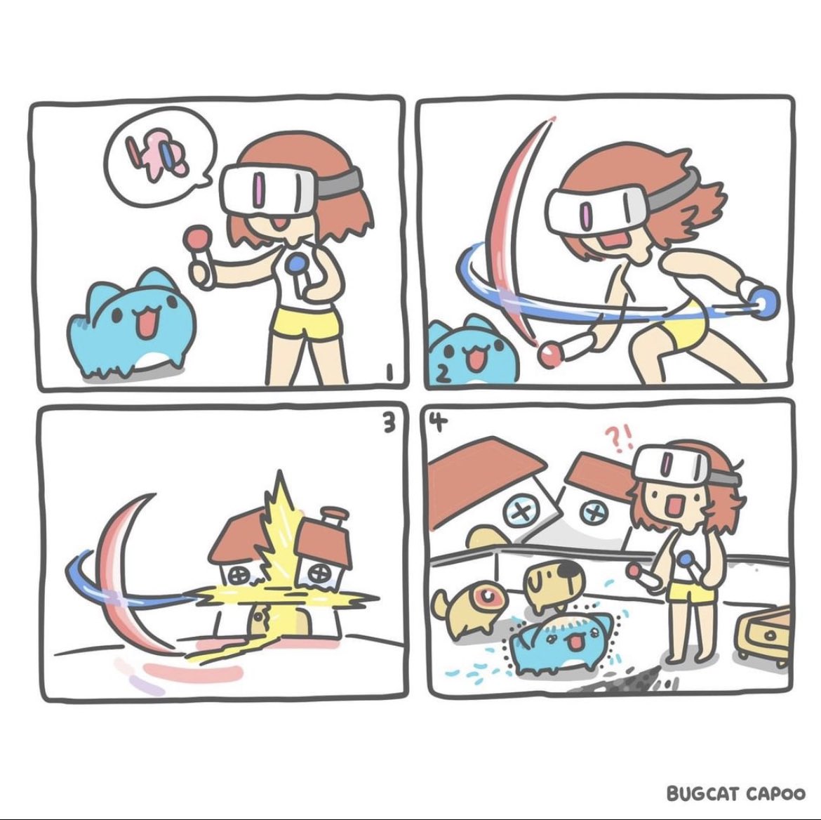 CapooBugcat's tweet photo. Beat Saber is too real https://t.co/YkPWcmw8NV