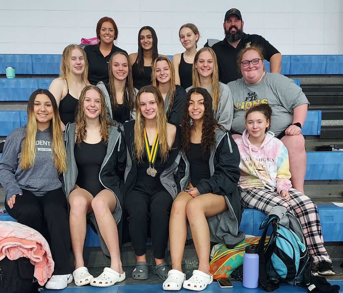 These Lady Lions did an amazing job today swimming their best, cutting time and racing hard every event.  Very proud coach today!