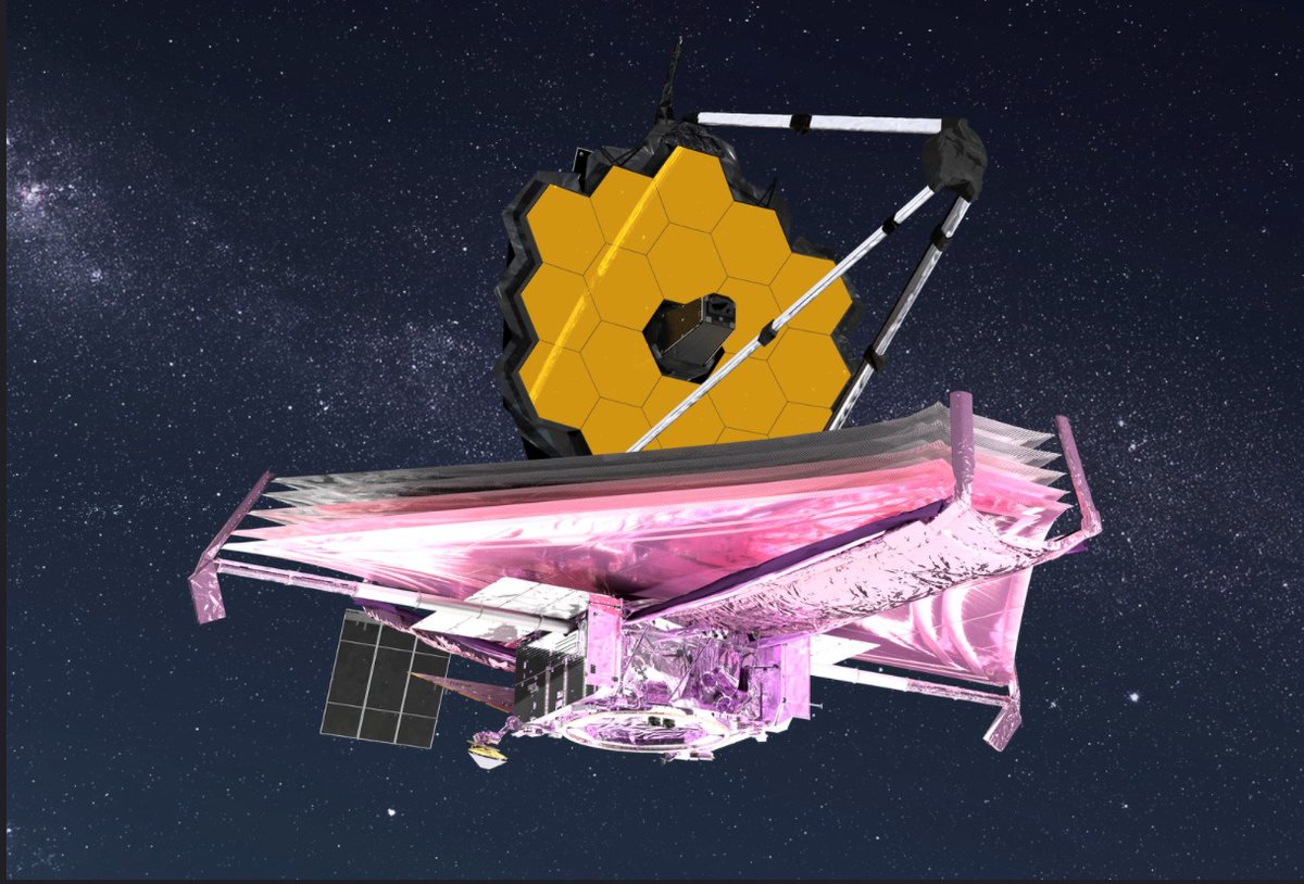 aracelyquispen's tweet photo. Feliz una vez más de ser parte de este momento histórico.
Espejo se despliega. El Telescopio Espacial James Webb de la NASA ha tomado su forma final. Durante los próximos seis meses, el telescopio espacial se enfriará, calibrará sus instrumentos y se preparará para. Fuente:  NASA https://t.co/SDAWZF7rrF