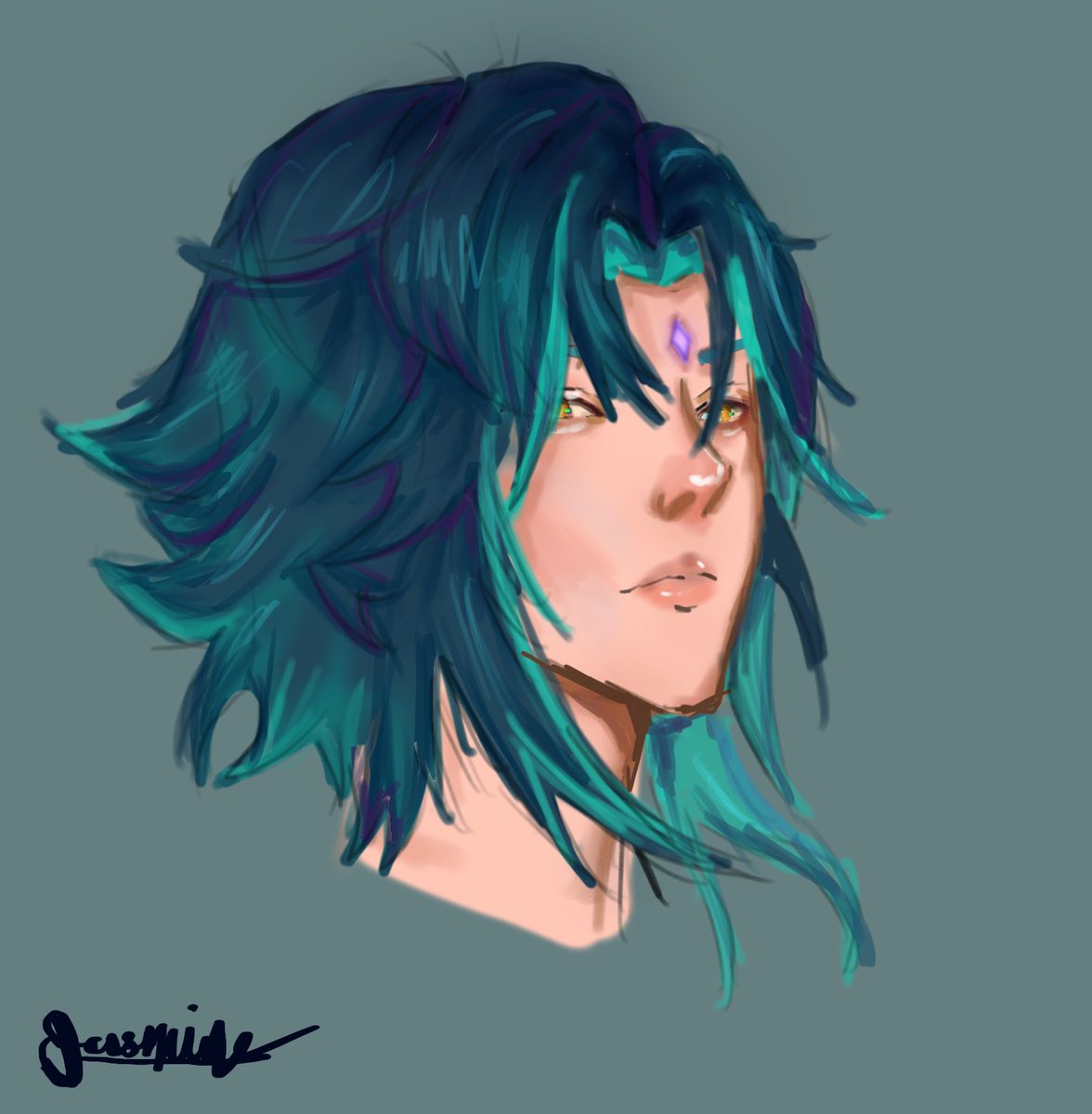 Puch_Playz's tweet photo. Wip #xiao #GenshinImpact #genshinart #Commission #digitalart #art #wip #rh https://t.co/mLDHAu4d6j