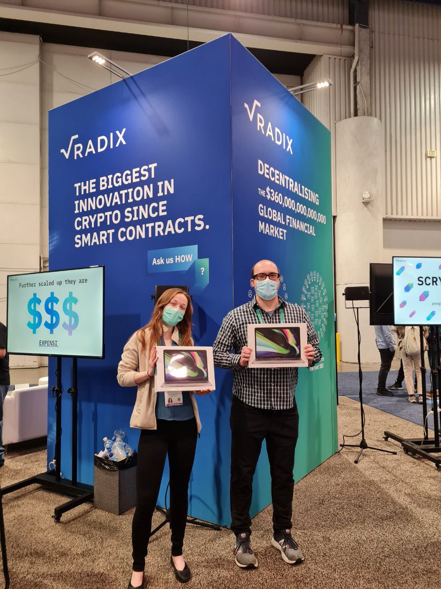Congratulations to our winners! 🎉

While at #CES2022 the RDX Works team are running competitions on the booth 3 times a day, giving away eight M1 MacBook Pro’s!

$XRD 🚀📈