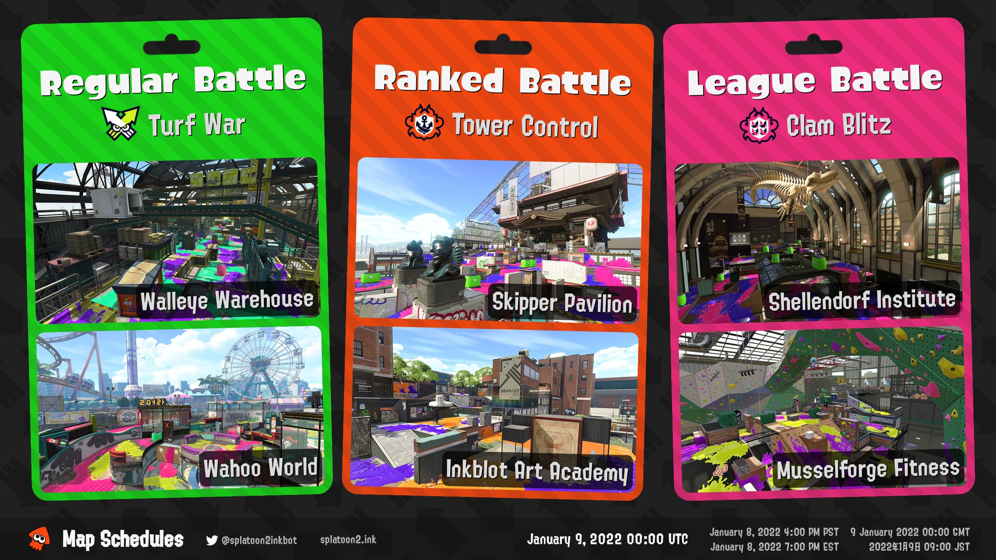 Splatoon3.ink on Twitter "Splatoon 2 map rotation Ranked game mode
