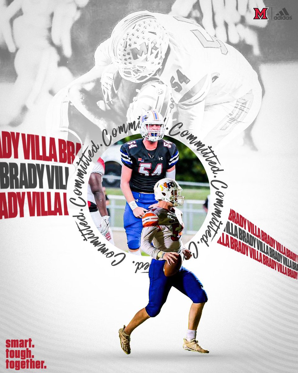 Brady_Villa21's tweet photo. Excited to announce my commitment to Miami University! @MiamiOHFootball @CoachWhit_MU @LoganM_MU @JibrilleFewell @coach_carter77 @CoachLeggett78 @Clegg_Staffing @CoachNahum60 @UCNCFootball @UCHOOPS https://t.co/I2VoNaZxAL