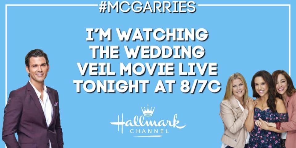 fayemason82's tweet photo. 1 hr to go! 💕
#TheWeddingVeil 
#McGarries 
@hallmarkchannel 
@w_network
@kevin_mcGarry 
@IamLaceyChabert 
@autumnreeser 
@Ali_Sweeney 
@hvsuspenders https://t.co/h0JC2gwVLW