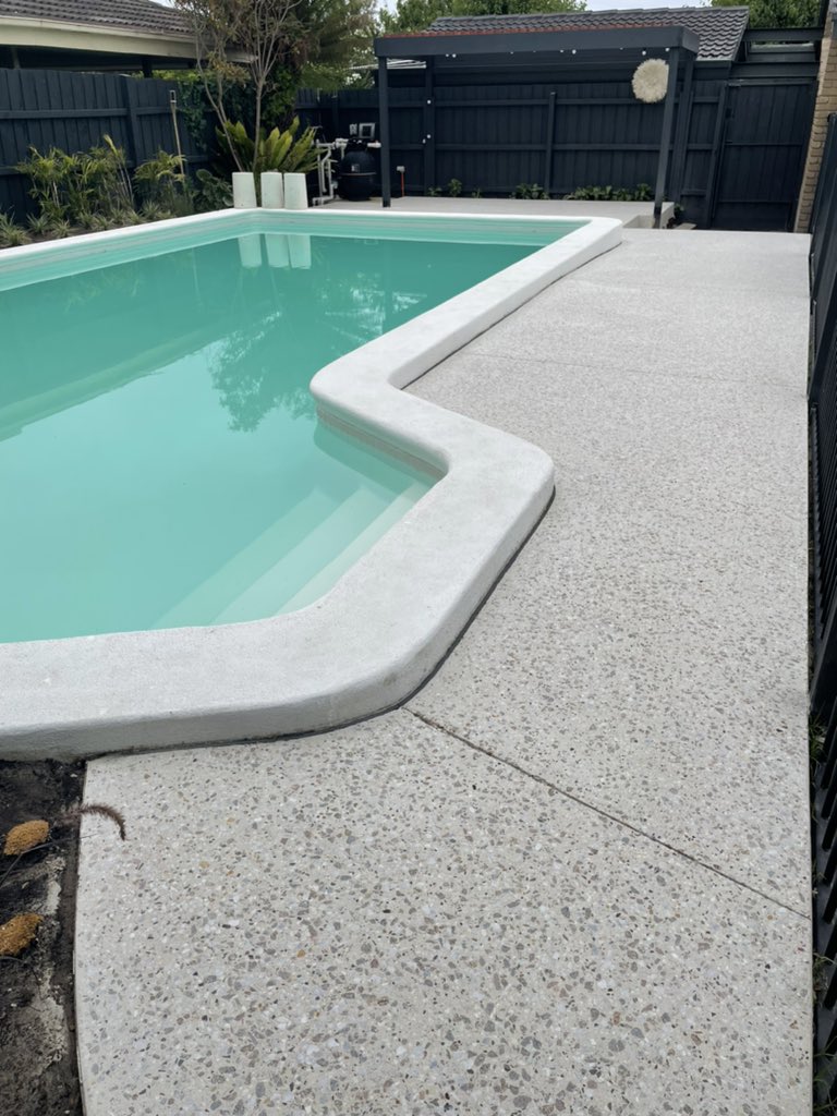 blaz_w's tweet image. Grind’s done, now it just needs to be sealed. Lockdown project is 90% complete. Need to build something to hide the pump house,paint touch up’s and caulk the expansion gap. #lockdownprojects