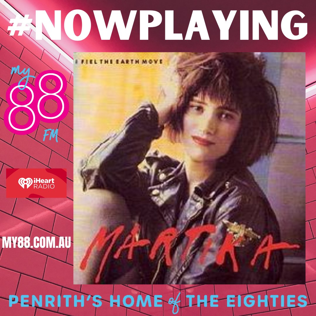 My88_FM's tweet photo. #NowPlaying: 'I Feel the Earth Move' by #Martika on your home of the 80s, #My88 @MartikaTunes 
Stream on iHeart / https://t.co/scnmBeTf8F https://t.co/RoXDkkOUWo