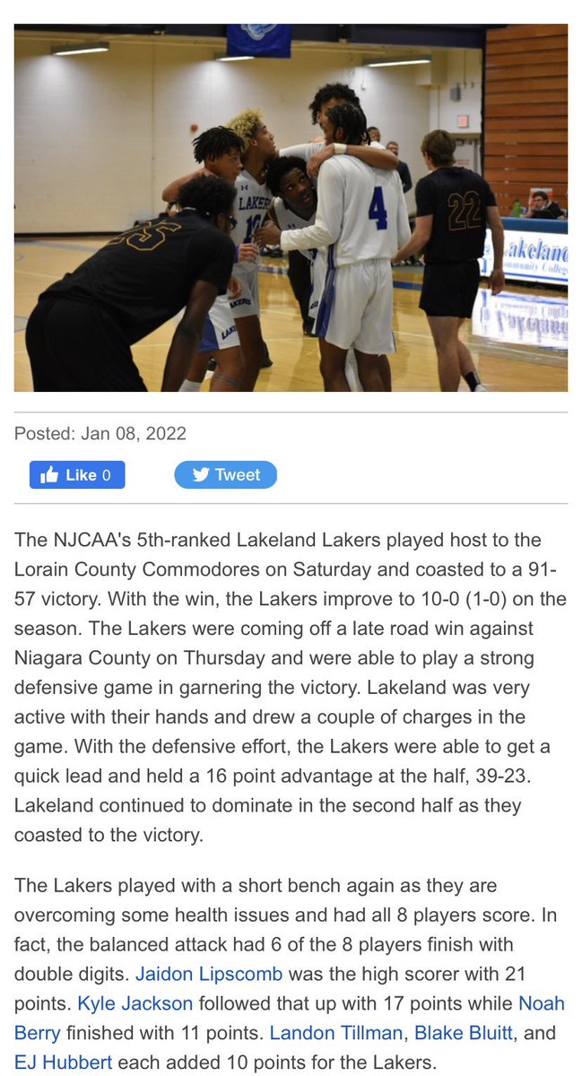 Lakeland CC Men’s Basketball tweet media
