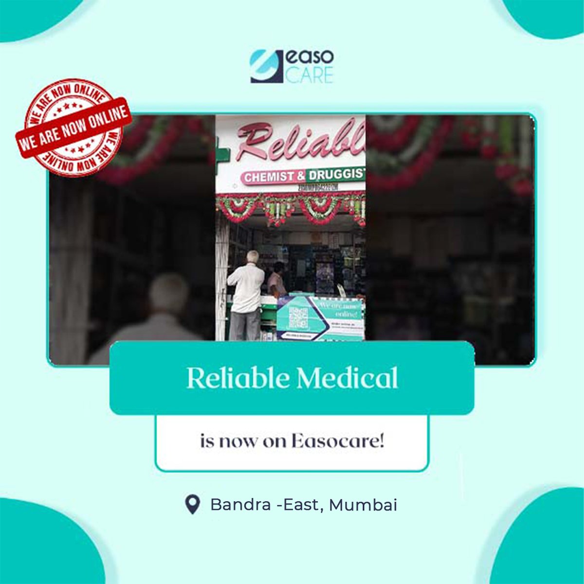 easocare's tweet photo. 🚀 Reliable Medicals is now online!

Powered by Easocare, Reliable Medicals is now ready to accept orders online in and around Bandra - East, Mumbai 📍

🔗 Store Link: https://t.co/LbB0InoQTM https://t.co/HLwZTiQ4oT
