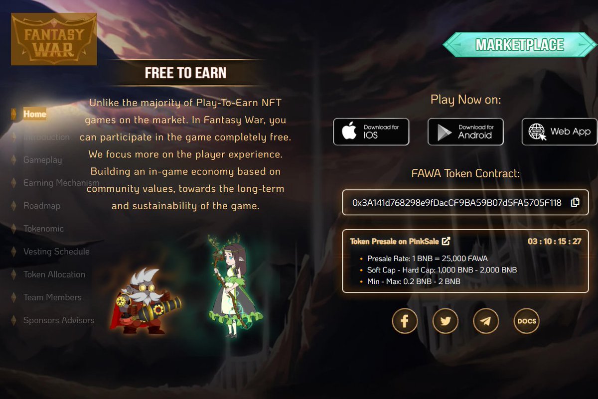 Hallo_Capital's tweet photo. #Fantasywar #Freetoearn #IDO 
https://t.co/Kw6fx3fDzx
Website : https://t.co/BToRJqJGxj
Contrack: 0x3A141d768298e9fDacCF9BA59B07d5FA5705F118 https://t.co/gvJlqYMBHR