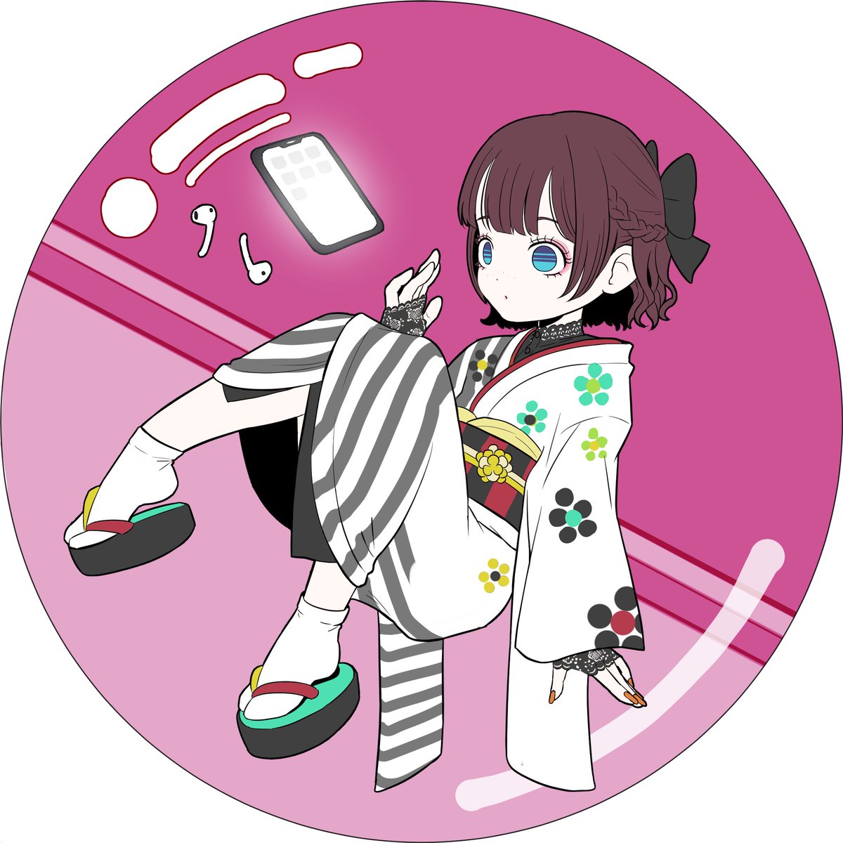 Yield_Radiant's tweet photo. ストーリーを想像しよう！
Let's imagine the Story！

#TAISHOROMAN
#SMARTPHONE
#かるた
#想像力
#カプセルガール
#NFTART https://t.co/OO2OlerUKM