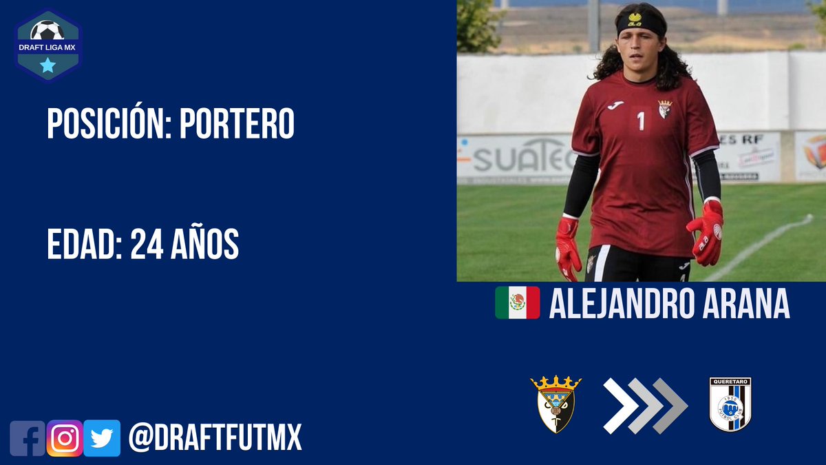 OFICIAL 

Alejandro Arana regresa a Querétaro FC. Llega procedente de CD Tudelano. 🇲🇽⚽️🇩🇪