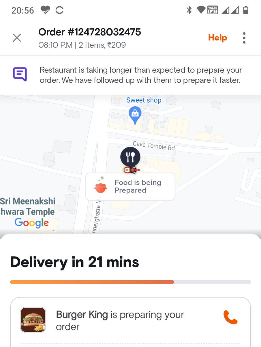 Amith_Rai's tweet photo. @BurgerKing does it take an hour to prepare burger? @harshamjty need help in improving Customer Support? https://t.co/W3NPiEn6sr