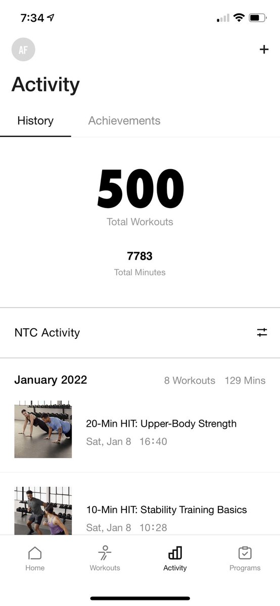 #500 that’s 25+ lbs lost, 500+ miles of sprints and more front squat jacks with ⁦<a href="/KirstyGodso/">Kirsty Godso</a>⁩ than I can count.  Thanks <a href="/nike/">Nike</a> #ntc #covidlockdown