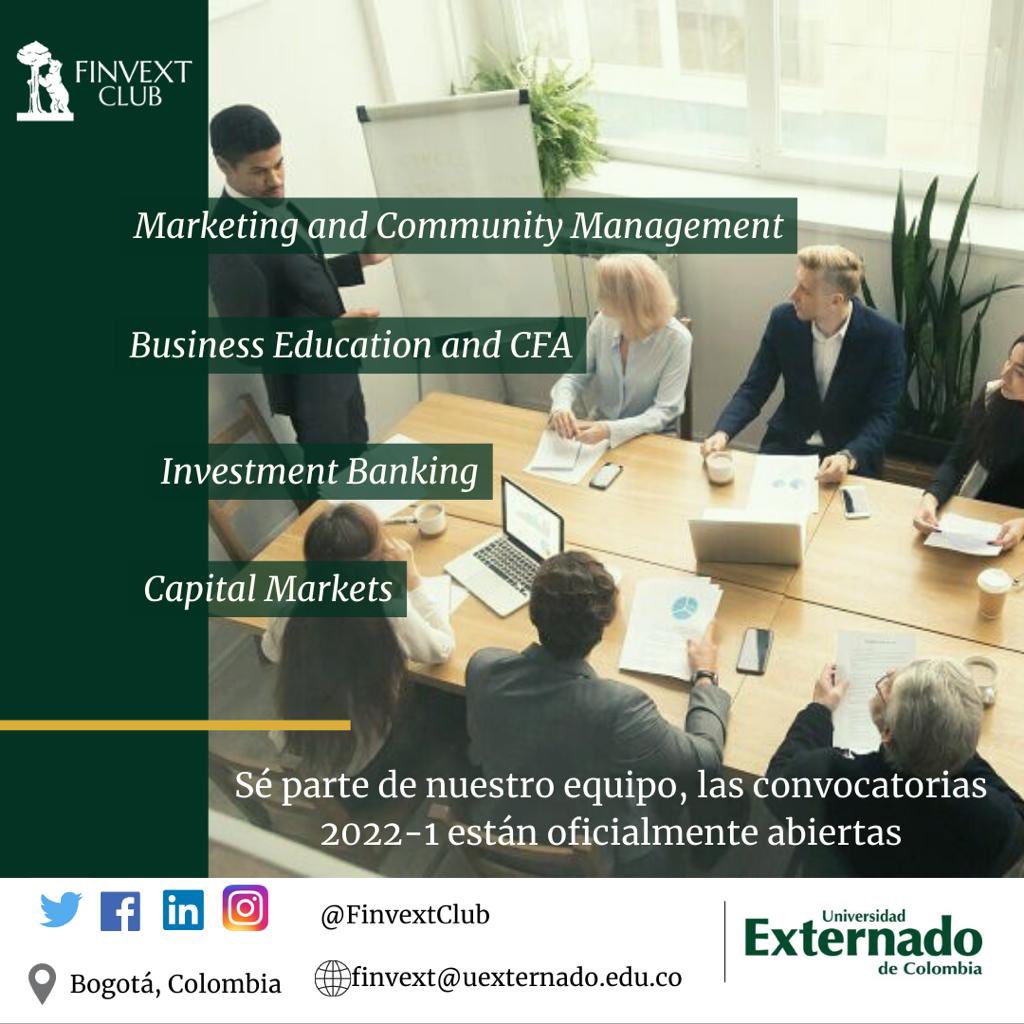 FinvextClub's tweet photo. ¡Anímate a ser parte de esta gran comunidad! 
Expande tus conocimientos y haz nuevas redes de contacto 🐻🌳

Convocatorias 2022-1 oficialmente abiertas.

Inscríbete aquí: https://t.co/3KT6UoRdUJ
Más info: https://t.co/oENxyOI0Vr https://t.co/JqqDWuqXLg