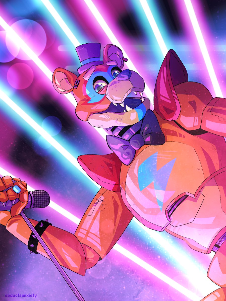 abductsanxiety's tweet photo. Oh look! It's our animatronic dad and his boyfriend #FNAF #securitybreach #glamrockfreddy #GlamrockBonnie #freddyfazbear https://t.co/DMgRRpVAck