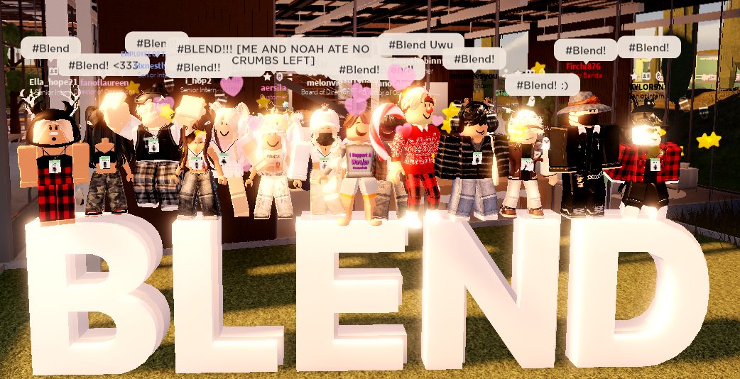 BlendROBLOX's tweet photo. We hosted minigames at the cafe today to bond with our community and had an absolute blast! We played Morphing Rope, Four Corners, Trivia, and concluded with our signature Bus Ride! You can find some pictures we took attached to this tweet! 😄🎉 https://t.co/McRdKHukfX