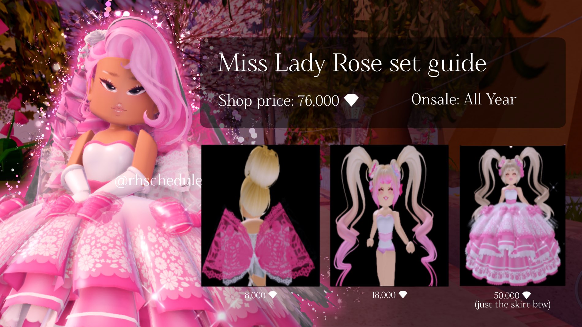 Miss Lady Rose (set), Royale High Wiki
