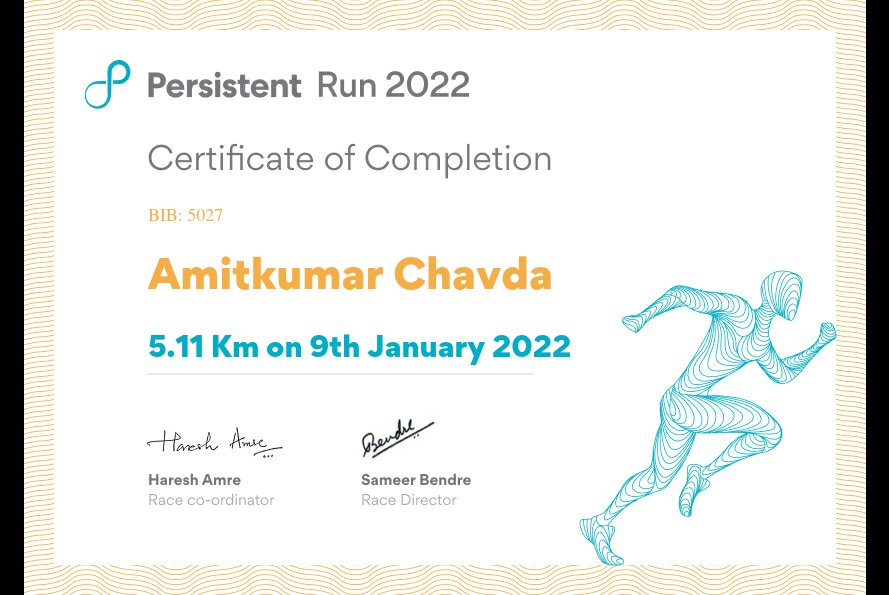 amitchavda's tweet photo. #PersistentRun 2022
@Persistentsys https://t.co/uYdfo79KJ1