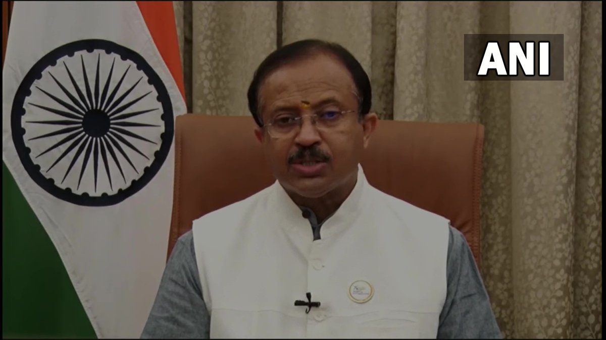 ANI's tweet photo. From Sundar Pichai, Parag Agrawal to several others, we have proof of Indian leadership on the global stage. Indian youth from India and the diaspora making great strides in finding innovative solutions. Working with the youth is an investment: MoS MEA V Muraleedharan https://t.co/MZ21GbG47o