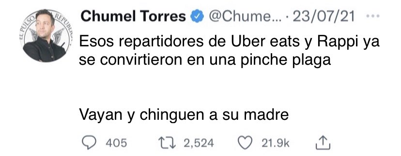 La última y nos vamos
#AdiosRappi

<a href="/RappiMexico/">Rappi México</a>