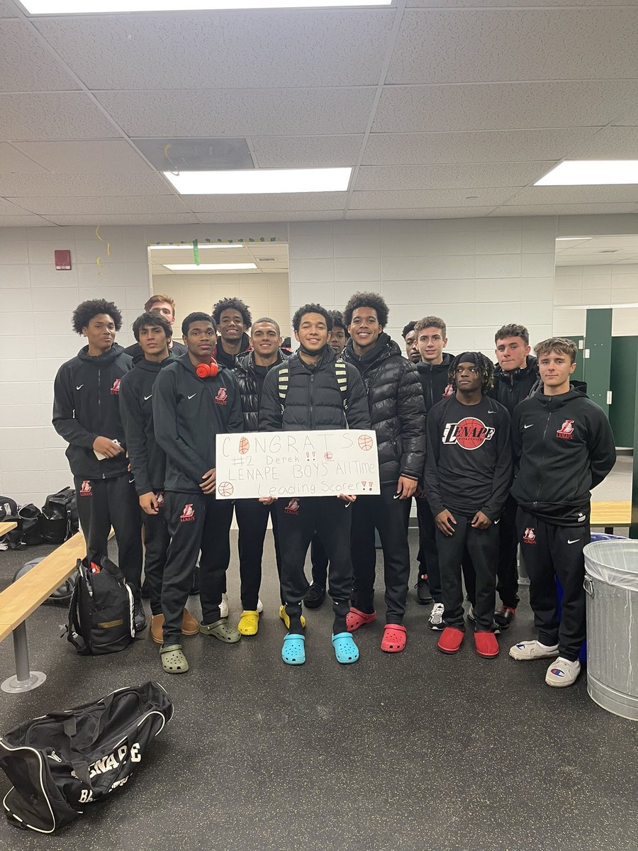 LenapeHoops's tweet image. Congrats to Derek Simpson on becoming Lenape Boy’s All Time Leading Scorer in school history tonight. He broke Steve Riley’s record set in 1966. We are proud of you! #GoTribe 🏀