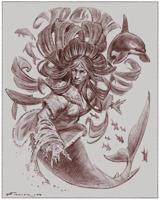 Alternate version + initial sketch 