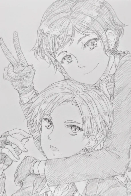 少年アイドル。
#アナログ #イラスト #落書き #男の子 