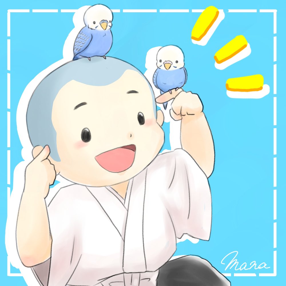 きょうのペコポン イラスト垢 本日 1月9日は 語呂合わせの 一休さん にちなんで とんちの日 だそうです 我が家で 一休さんと同じポーズをしたら インコさんが指や頭にとまります セキセイインコ イラスト T Co A6s2i0opzp Twitter