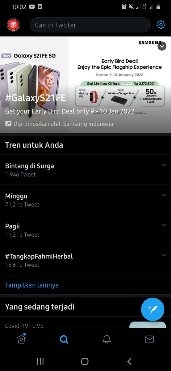 Bintang di surga nomor 1 pagi ini