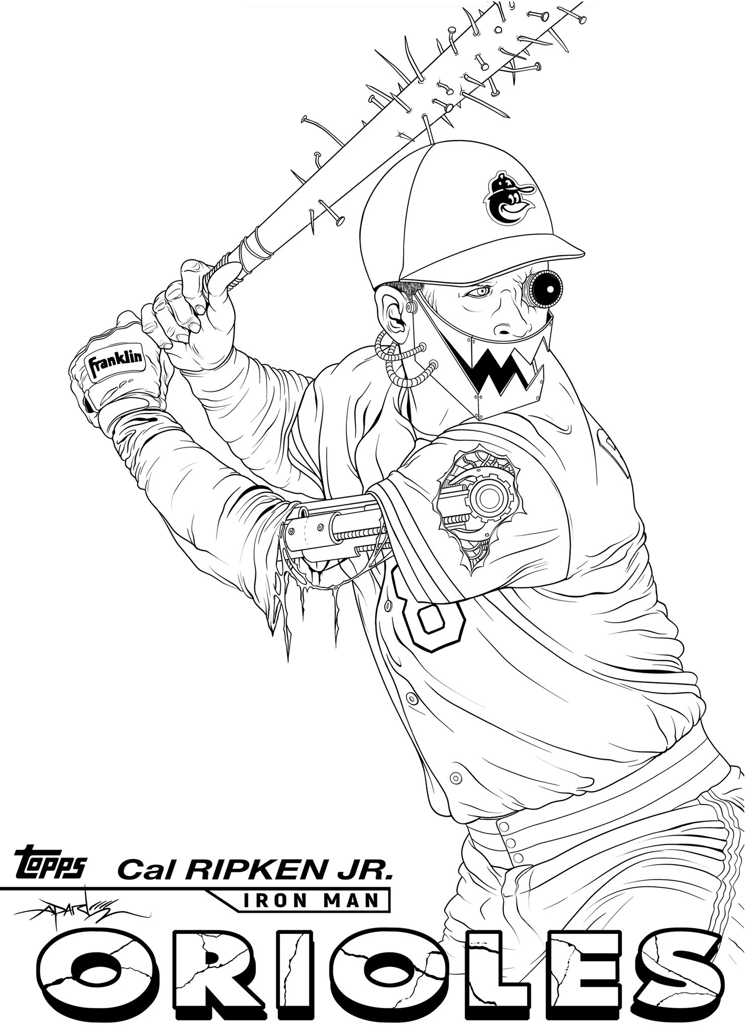Alex Pardee on X: I added another coloring page to the thread. Cal Ripken  Jr!  / X