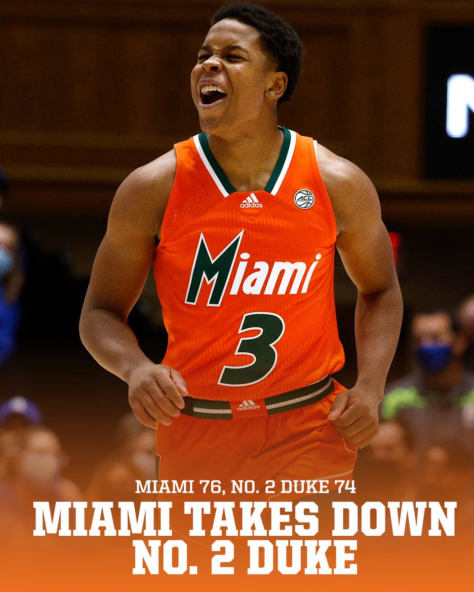 ACC Network on X: MIAMI STUNS DUKE IN CAMERON 😱 @CanesHoops  t.cosuYXfqxRYd  X