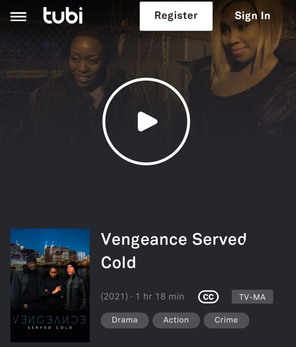 smoothbind's tweet image. #Indiefilm Vengeance Served Cold streams free on Tubi and Amazon Prime 

tubitv.com/movies/636705/…

Would you support a #tech #documentary

#100daysofcode #php #java #python #nasa #RobloxDev #Reigen #DataScience #ecchi #Linux #javascript