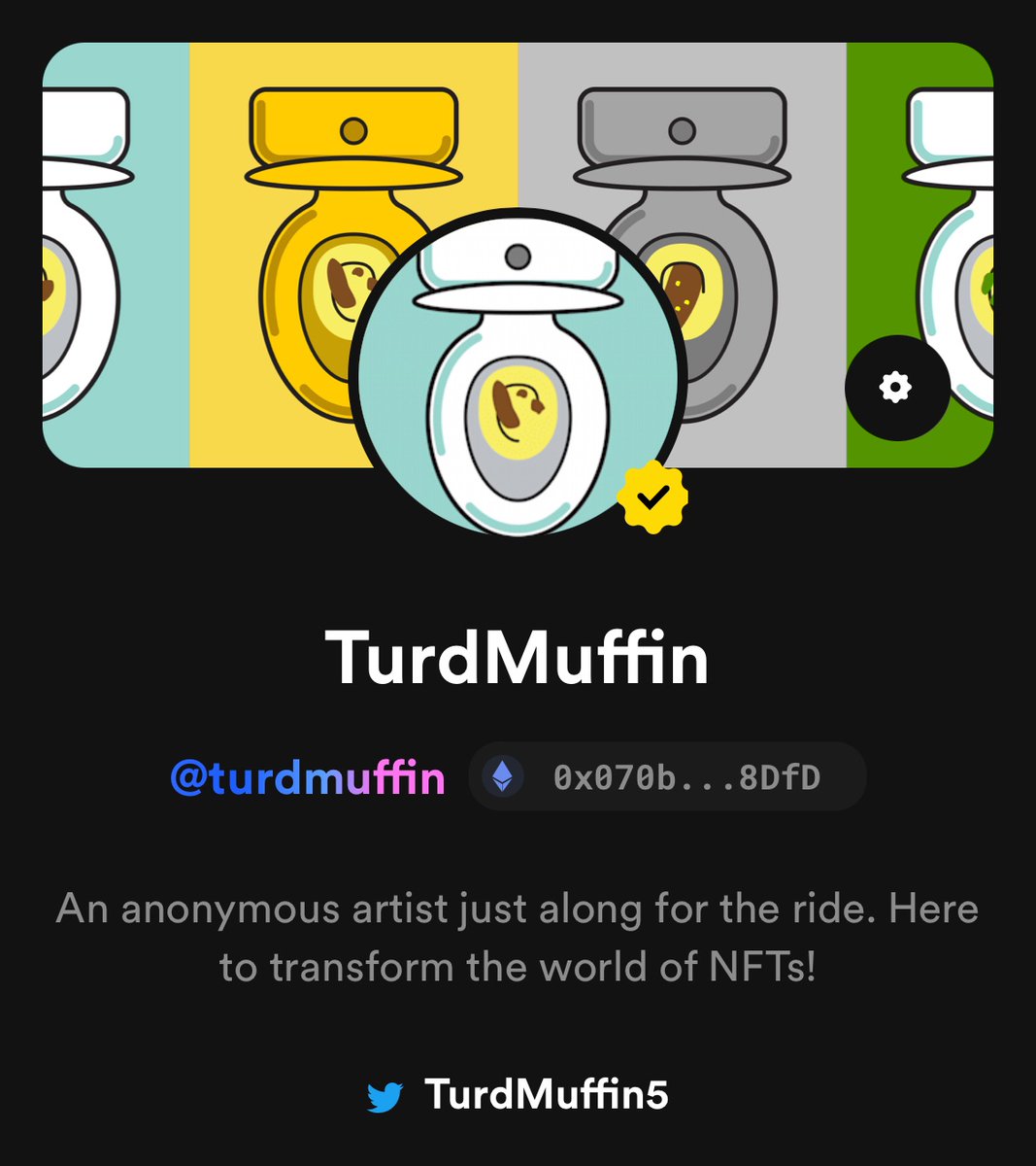 We’ve been verified by <a href="/rarible/">Rarible</a>! The only way now is up! Bid on our exclusive NFTs at rarible.com/turdmuffin!

#NFT #nftart #NFTartist #NFTdrop #NFTCommunity #Ethereum #SUPERFIGHT #HardToKlll