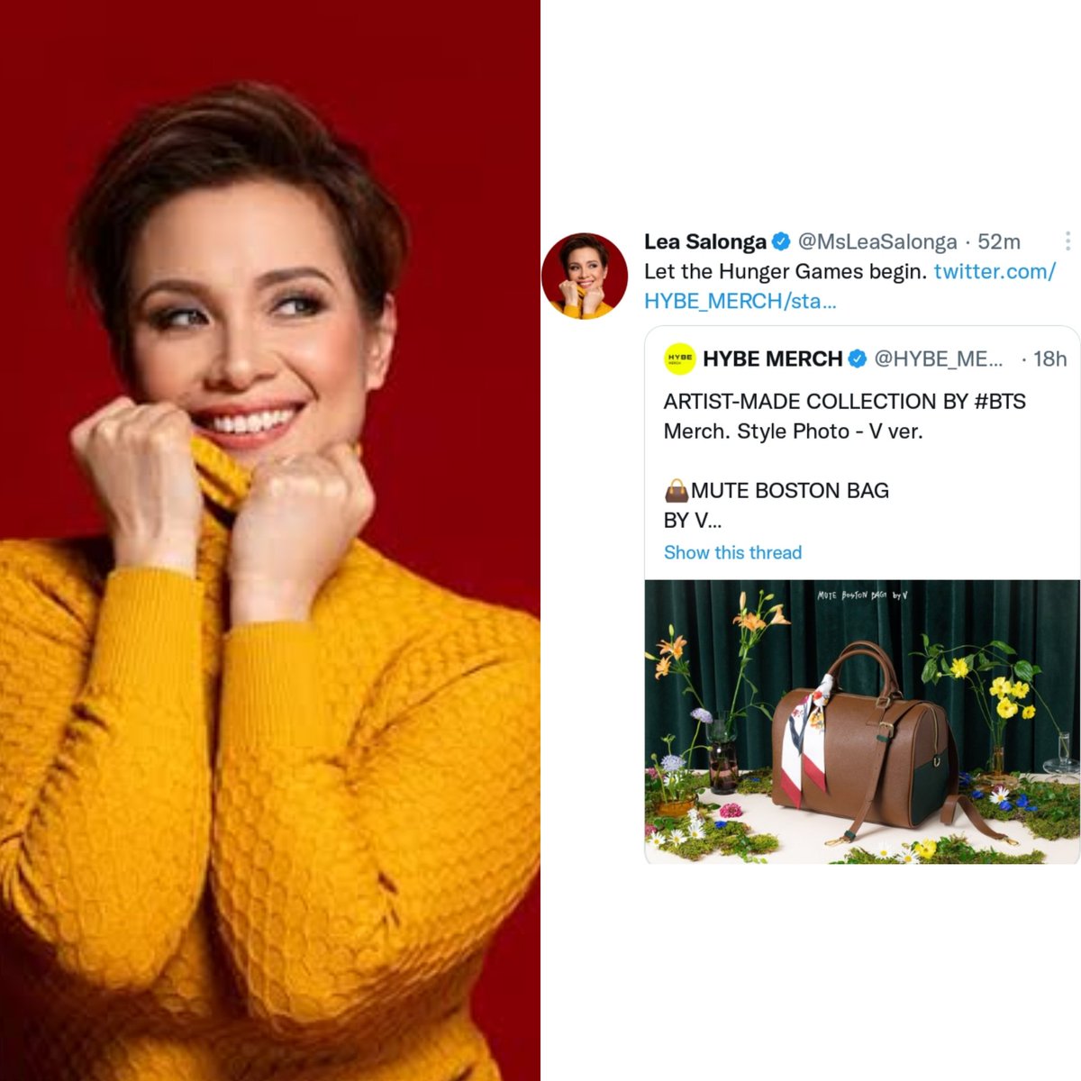Lea Salonga joins fans in dismay over sold-out bag designed by BTS' V