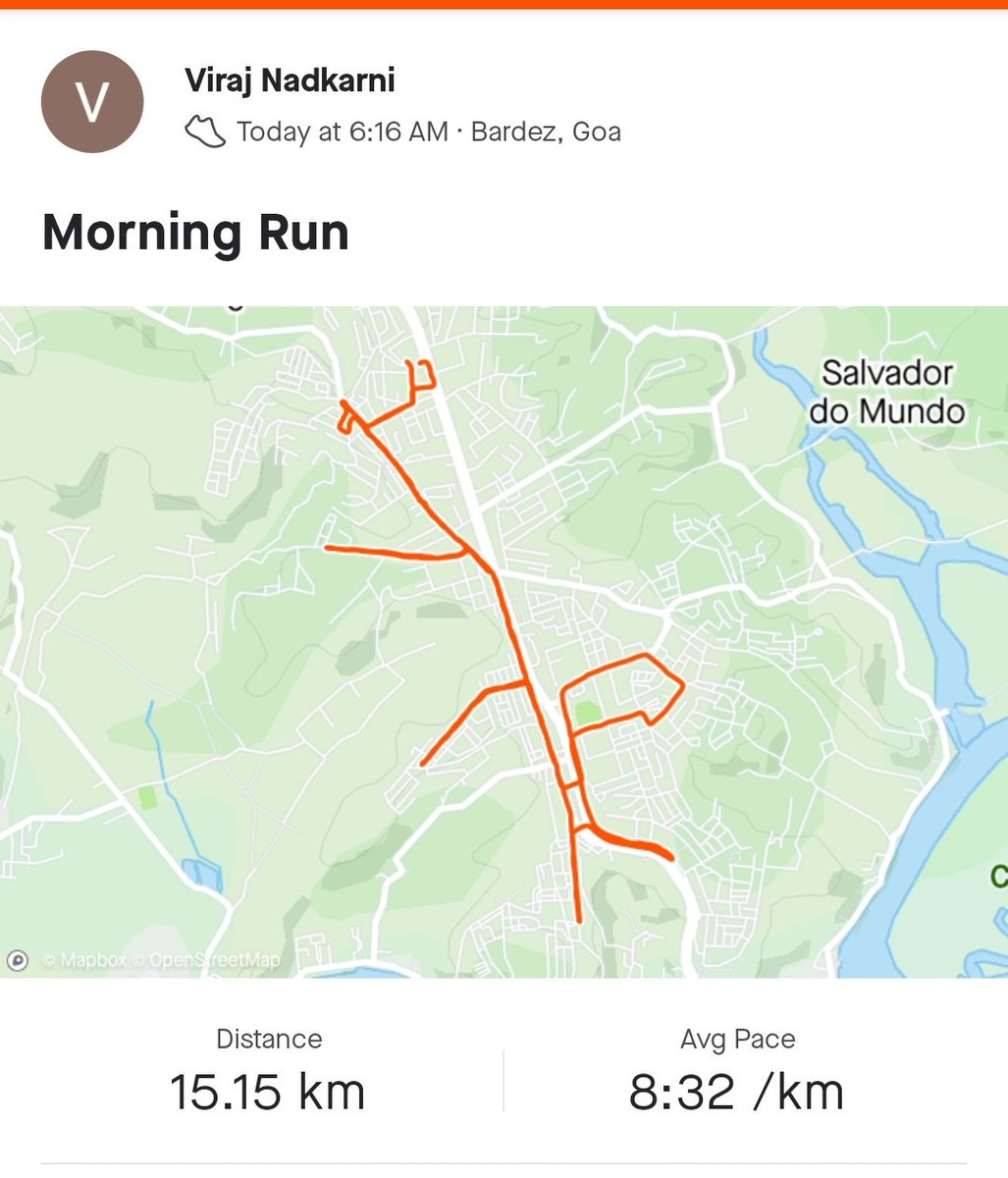 nadkarni_veeraj's tweet photo. Done with my 15km #PersistentRun! ๐
@Persistentsys See beyond, Rise above! https://t.co/s50f5Thy95