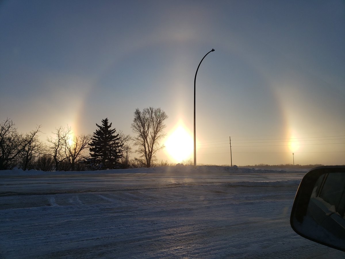 There is such incredible beauty in the winter cold. Sundogs were spectacular today.
